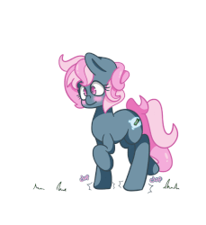 Size: 549x600 | Tagged: safe, artist:lou, oc, oc only, oc:juicy dream, earth pony, pony, animated, blushing, clip clop, cute, dancing, female, grass, horses doing horse things, mare, onomatopoeia, prancing, raised hoof, raised leg, simple background, smiling, solo, stomping, trotting, trotting in place, two-frame gif, white background