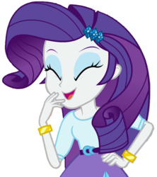Size: 618x696 | Tagged: safe, artist:thebar, edit, edited screencap, screencap, rarity, equestria girls, equestria girls specials, g4, my little pony equestria girls: dance magic, belt, bracelet, cute, eyes closed, female, gem, jewelry, laughing, not a vector, open mouth, raribetes, simple background, solo, transparent background