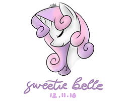 Size: 1280x1024 | Tagged: safe, artist:sugar morning, sweetie belle, pony, unicorn, g4, adult, bust, cute, digital art, eyes closed, female, pastel, simple background, smiling, solo, white background