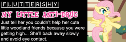 Size: 600x200 | Tagged: safe, artist:shadesmaclean, fluttershy, g4, anti-drug, drugs, female, parody, solo