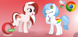 Size: 10000x4759 | Tagged: safe, artist:dnastudiobrony, oc, oc:google chrome, oc:opera, earth pony, pegasus, pony, absurd resolution, browser ponies, butt, eyes closed, female, google chrome, laughing, mare, opera (browser), plot, ponified