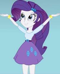 Size: 8826x10873 | Tagged: safe, artist:meyling525, rarity, equestria girls, g4, absurd resolution, clothes, cutie mark on clothes, female, purple skirt, skirt, smiling, solo, teenager, top, vector