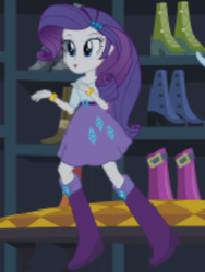 Size: 1536x2048 | Tagged: safe, screencap, rarity, equestria girls, g4, my little pony equestria girls, belt, boots, bracelet, clothes, jewelry, jumping, needs more jpeg, open mouth, shoes, skirt