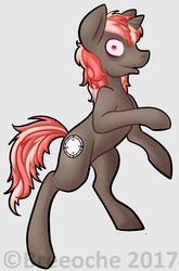 Size: 1511x2288 | Tagged: safe, artist:breeoche, oc, oc only, oc:coral clockwork, pony, unicorn, male, solo