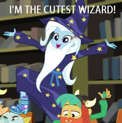 Size: 524x526 | Tagged: safe, edit, edited screencap, screencap, snails, snips, trixie, a queen of clubs, equestria girls, g4, my little pony equestria girls: better together, cute, diatrixes, fake beard