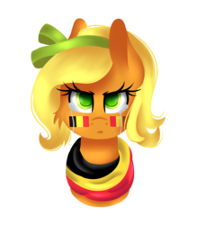 Size: 2800x3200 | Tagged: safe, artist:blocksy-art, pony, belgium, bust, clothes, crying, female, high res, mare, nation ponies, ponified, portrait, scarf, simple background, solo, transparent background