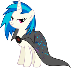 Size: 4040x3876 | Tagged: safe, artist:namelesshero2222, dj pon-3, vinyl scratch, pony, unicorn, g4, cape, clothes, female, high res, mare, simple background, solo, transparent background, vector