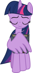 Size: 1789x3930 | Tagged: safe, artist:frownfactory, twilight sparkle, alicorn, pony, g4, shadow play, .svg available, eyes closed, female, horn, mare, sad, simple background, solo, starswirl's book, svg, transparent background, twilight sparkle (alicorn), vector, wing hands