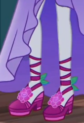 Size: 188x276 | Tagged: safe, screencap, rarity, equestria girls, g4, my little pony equestria girls: better together, pinkie sitting, clothes, cropped, dress, gala dress, high heels, legs, pictures of legs, platform shoes, shoes