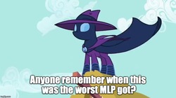 Size: 888x499 | Tagged: safe, edit, edited screencap, screencap, mare do well, pony, g4, the mysterious mare do well, female, image macro, mare, meme, op is a duck, op is trying to start shit, solo