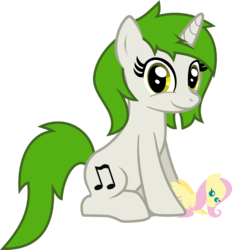 Size: 921x994 | Tagged: safe, artist:lightningbolt, derpibooru exclusive, fluttershy, oc, oc only, oc:bumpy beatz, pony, unicorn, 2018 community collab, derpibooru community collaboration, .svg available, cute, female, happy, looking at you, mare, ocbetes, plushie, pointy ponies, simple background, sitting, smiling, solo, svg, transparent background, vector