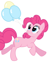 Size: 987x1224 | Tagged: safe, pinkie pie, g4, official, balloon, cropped, cutie mark, female, mouth hold, simple background, solo, white background