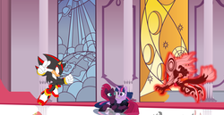 Size: 5139x2655 | Tagged: safe, artist:trungtranhaitrung, tempest shadow, twilight sparkle, alicorn, pony, g4, my little pony: the movie, spoiler:my little pony the movie, crossover, infinite (character), male, phantom ruby, shadow the hedgehog, sonic forces, sonic the hedgehog, sonic the hedgehog (series), twilight sparkle (alicorn)