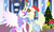 Size: 960x576 | Tagged: safe, artist:owocrystalcatowo, pound cake, princess flurry heart, alicorn, pegasus, pony, g4, armor, christmas, christmas tree, female, holiday, kissing, male, mistletoe, older, older flurry heart, older pound cake, ship:poundflurry, shipping, straight, tree