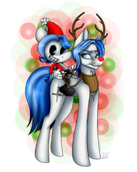 Size: 953x1194 | Tagged: safe, artist:ggchristian, oc, oc:gg christian, earth pony, pony, animal costume, costume, crossover, female, mare, reindeer costume