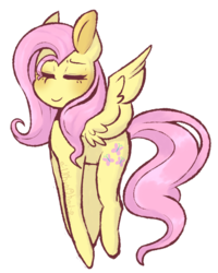 Size: 603x753 | Tagged: safe, artist:urbanqhoul, fluttershy, pegasus, pony, g4, eyes closed, female, mare, simple background, smiling, solo, spread wings, transparent background, wings