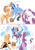 Size: 1253x1770 | Tagged: safe, artist:candasaurus, applejack, rainbow dash, rarity, earth pony, pegasus, pony, unicorn, g4, alternate hairstyle, and then there's rarity, applejack also dresses in style, clothes, comic, dress, female, forced makeover, magic, makeover, mare, rainbow dash always dresses in style, revenge, tail wrap, water balloon, wet