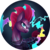 Size: 837x837 | Tagged: safe, artist:chirpy-chi, tempest shadow, pony, unicorn, g4, my little pony: the movie, broken horn, eye scar, female, horn, looking at you, mare, scar, simple background, solo, sparking horn, transparent background