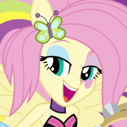 Size: 690x690 | Tagged: safe, screencap, fluttershy, equestria girls, g4, my little pony equestria girls: rainbow rocks, shake your tail, bare shoulders, cropped, cute, female, huggable, ponied up, rainbow rocks outfit, shyabetes, sleeveless, solo, strapless