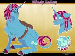 Size: 1200x900 | Tagged: safe, artist:bijutsuyoukai, oc, oc only, oc:windy valley, pony, unicorn, magical lesbian spawn, male, offspring, parent:meadowbrook, parent:tempest shadow, parents:tempestbrook, scar, solo, stallion