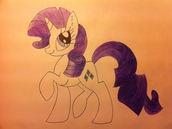 Size: 2592x1936 | Tagged: safe, artist:anonymousnekodos, rarity, pony, g4, female, solo, traditional art