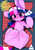 Size: 2893x4092 | Tagged: safe, artist:ahekao, twilight sparkle, pony, unicorn, comic:the most powerful adventure, g4, big ears, blushing, cute, female, floppy ears, human shoulders, looking at you, mare, on back, solo, the most biggest adventure, twiabetes, underhoof