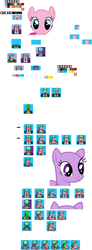 Size: 306x835 | Tagged: safe, artist:arima, artist:zharkaer, pinkie pie, princess celestia, twilight sparkle, yoshi, g4, nintendo, ponykart, rom hack, super mario kart, super nintendo