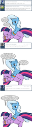 Size: 600x2400 | Tagged: safe, artist:dekomaru, trixie, twilight sparkle, tumblr:ask twixie, g4, ask, female, lesbian, pregnant, ship:twixie, shipping, tumblr