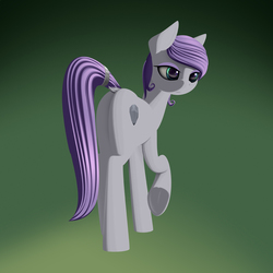 Size: 1152x1152 | Tagged: safe, artist:styroponyworks, maud pie, earth pony, pony, g4, alternate hairstyle, anatomically incorrect, dock, female, incorrect leg anatomy, missing accessory, solo, tail ring