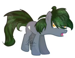 Size: 1945x1512 | Tagged: safe, artist:emerald-bliss, oc, oc only, oc:mark, earth pony, pony, alternate mane color, male, simple background, solo, stallion, transparent background
