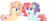 Size: 1490x636 | Tagged: safe, artist:samanrakia, oc, oc only, oc:applelil, oc:lollipop cream, alicorn, earth pony, pony, base used, female, magical lesbian spawn, mare, offspring, parent:applejack, parent:pinkie pie, parent:rainbow dash, parent:twilight sparkle, parents:pinkiedash, parents:twijack, simple background, starry eyes, transparent background, wingding eyes