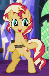 Size: 280x431 | Tagged: safe, screencap, sunset shimmer, pony, unicorn, equestria girls, equestria girls specials, g4, my little pony equestria girls: mirror magic, bipedal, cropped, cute, female, in the human world for too long, solo