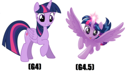 Size: 2200x1260 | Tagged: safe, artist:the-aziz, twilight sparkle, alicorn, pony, g4, my little pony: the movie, comparison, female, flying, mare, movie accurate, spread wings, twilight sparkle (alicorn), vector, wings