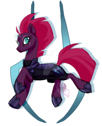 Size: 1024x1260 | Tagged: safe, artist:sleepydemonmonster, tempest shadow, pony, g4, my little pony: the movie, broken horn, eye scar, female, horn, mare, raised hoof, raised leg, scar, scar on the wrong side, simple background, solo, sparking horn, transparent background