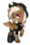 Size: 2800x4200 | Tagged: safe, artist:cherrymocaccino, artist:zuko42, oc, oc only, oc:cherry mocaccino, bat deer, bat pony, deer, deer pony, original species, pony, pony town, bedroom eyes, boots, bracelet, clothes, ear piercing, earring, eyeshadow, female, hat, high res, jewelry, looking at you, makeup, piercing, shirt, shoes, simple background, solo, stockings, thigh highs, transparent background, vector