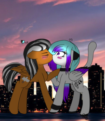 Size: 1536x1764 | Tagged: safe, artist:emilyclise, oc, oc only, emilyxsimple, female, highrise ponies, male, oc x oc, shipping, simple, straight