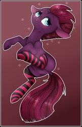 Size: 919x1419 | Tagged: safe, artist:aliceub, tempest shadow, pony, unicorn, g4, my little pony: the movie, clothes, female, mare, simple background, socks, solo, striped socks, underhoof