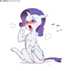 Size: 1200x1200 | Tagged: safe, artist:cold-blooded-twilight, rarity, g4, blushing, not porn, reaction, spicy, sweat, teary eyes