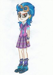 Size: 1660x2337 | Tagged: safe, artist:cybertronianbrony, indigo zap, equestria girls, g4, clothes, crystal prep academy uniform, female, school uniform, solo