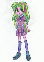 Size: 1660x2337 | Tagged: safe, artist:cybertronianbrony, lemon zest, equestria girls, g4, clothes, crystal prep academy uniform, female, school uniform, solo