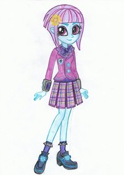 Size: 1660x2337 | Tagged: safe, artist:cybertronianbrony, sunny flare, equestria girls, g4, clothes, crystal prep academy uniform, female, school uniform, solo