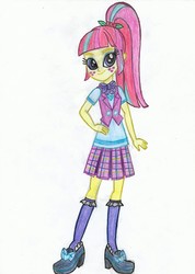 Size: 1660x2337 | Tagged: safe, artist:cybertronianbrony, sour sweet, equestria girls, g4, clothes, crystal prep academy uniform, female, school uniform, solo