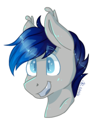 Size: 912x1200 | Tagged: safe, artist:person8149, oc, oc only, oc:alec, bat pony, pony, bust, male, portrait, solo, stallion