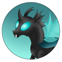 Size: 1024x1029 | Tagged: safe, artist:lavenderrain24, thorax, changeling, g4, fangs, male, smiling, solo