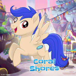Size: 1080x1080 | Tagged: safe, oc, oc only, oc:coral shores, pegasus, pony, g4, my little pony: the movie, mlp movie pony maker, red eyes, solo