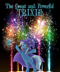 Size: 1600x1938 | Tagged: safe, artist:papyjr13, trixie, pony, unicorn, g4, female, fireworks, smiling, solo