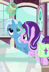 Size: 717x1047 | Tagged: safe, screencap, starlight glimmer, trixie, all bottled up, g4, cinnamon nuts, food