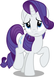 Size: 7099x10126 | Tagged: safe, artist:fruft, rarity, pony, unicorn, g4, the saddle row review, .svg available, absurd resolution, female, mare, raised hoof, sad, simple background, solo, transparent background, vector