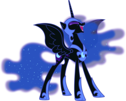 Size: 8626x6978 | Tagged: safe, artist:fruft, nightmare moon, alicorn, pony, a royal problem, g4, .svg available, absurd resolution, evil laugh, female, laughing, mare, simple background, solo, transparent background, vector