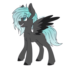 Size: 1200x1135 | Tagged: safe, artist:person8149, oc, oc only, oc:slash, pegasus, pony, female, filly, simple background, solo, transparent background